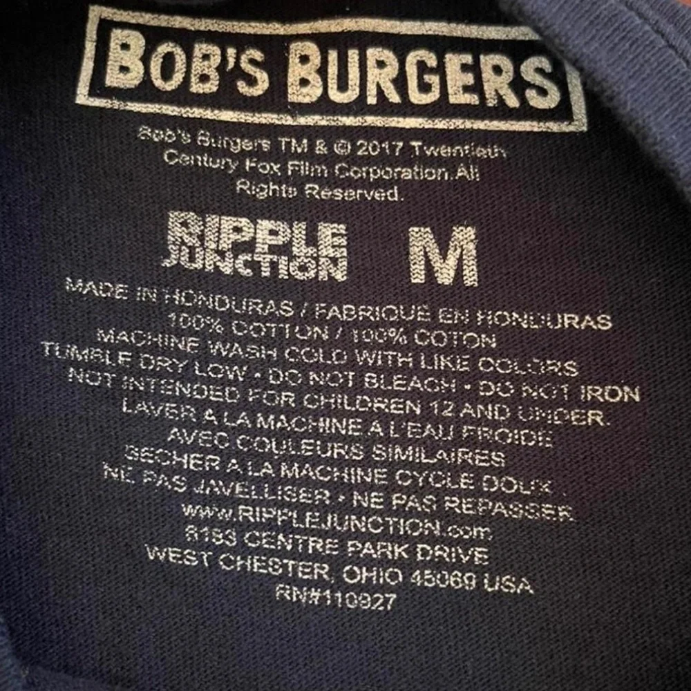 BOB’S BURGERS Unisex Tina Belcher Loves Butts Silhouette T-Shirt size Medium - Picture 3 of 9